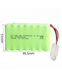 7 piles rechargeables AA Ni-MH 8.4V 2400mAh