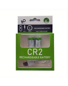 Batterie CR2 Piles CR2, Batterie rechargeable USB CR2 Lithium-Ion Haute capacité 3,7 V 300 mAh Batterie rechargeable RCR2 CR15H270